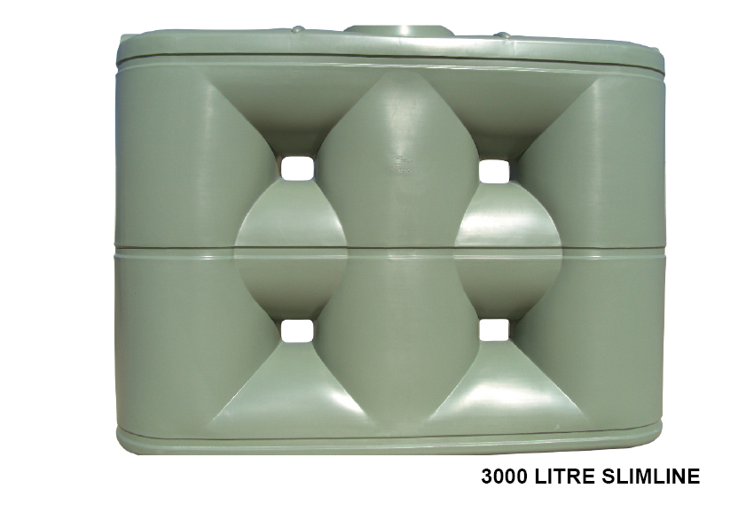 3000 Litre Tank slimline water tank 725mm wide